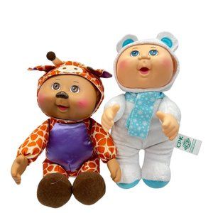 Cabbage Patch Kids Icy Polar Bear & Serena Giraffe Plush Dolls Stuffed Baby Anim